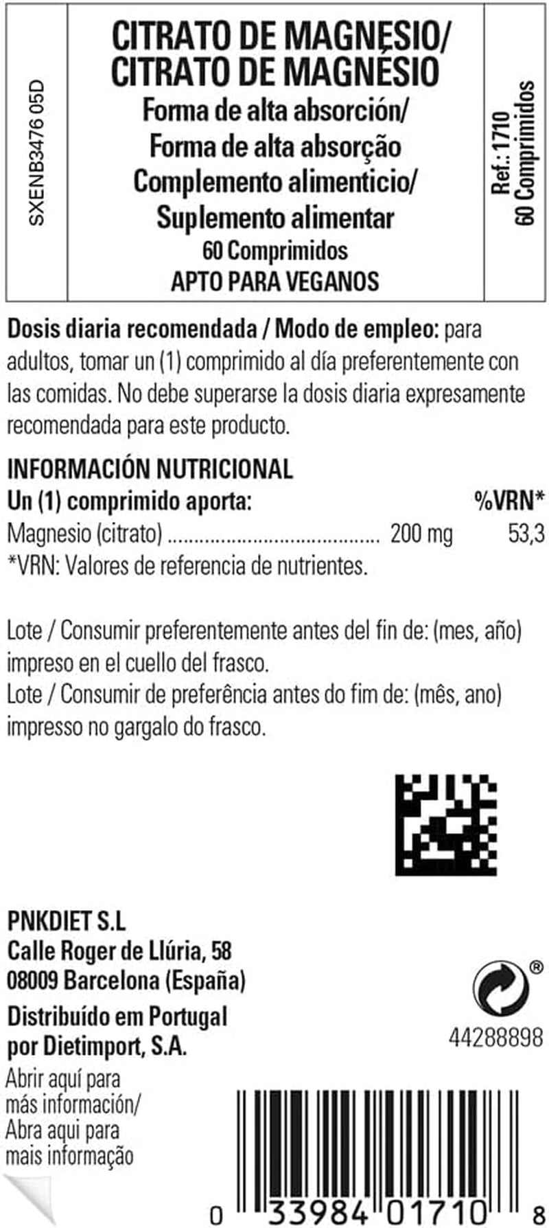 Solgar Citrato De Magnesio | Fácil Absorción | 60 Tabletas | Favorece El Sistema Nervioso Y Muscular · Aumenta La Energía Y Reduce El Cansancio