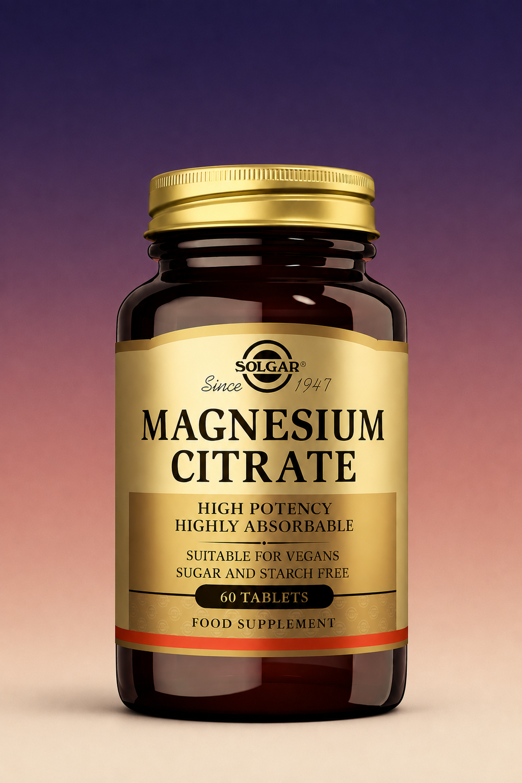 Solgar Citrato De Magnesio | Fácil Absorción | 60 Tabletas | Favorece El Sistema Nervioso Y Muscular · Aumenta La Energía Y Reduce El Cansancio